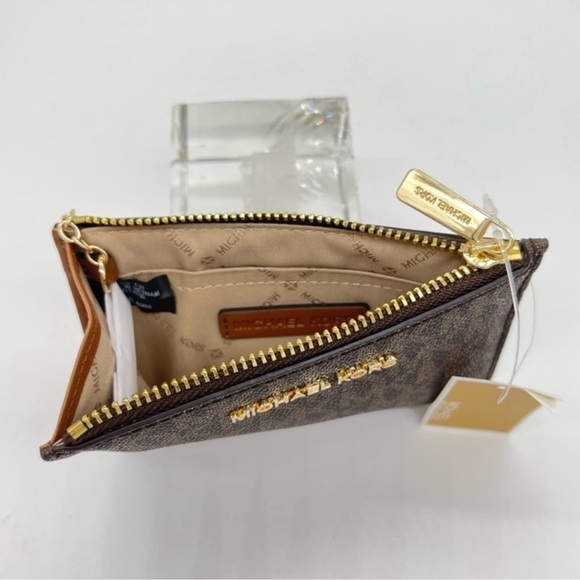 Michael Kors Large EW Zip Chain Xbody Bag & Coinpouch w ID Brown - Picture 4 of 11